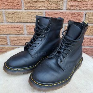 Dr. Martens 8 Hole Greasy Leather Made in England boots
